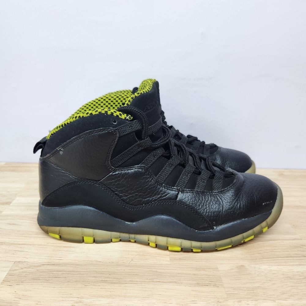 Nike Air Jordan Retro 10 Mens Size 8.5 Black Venom Green (310805-033)